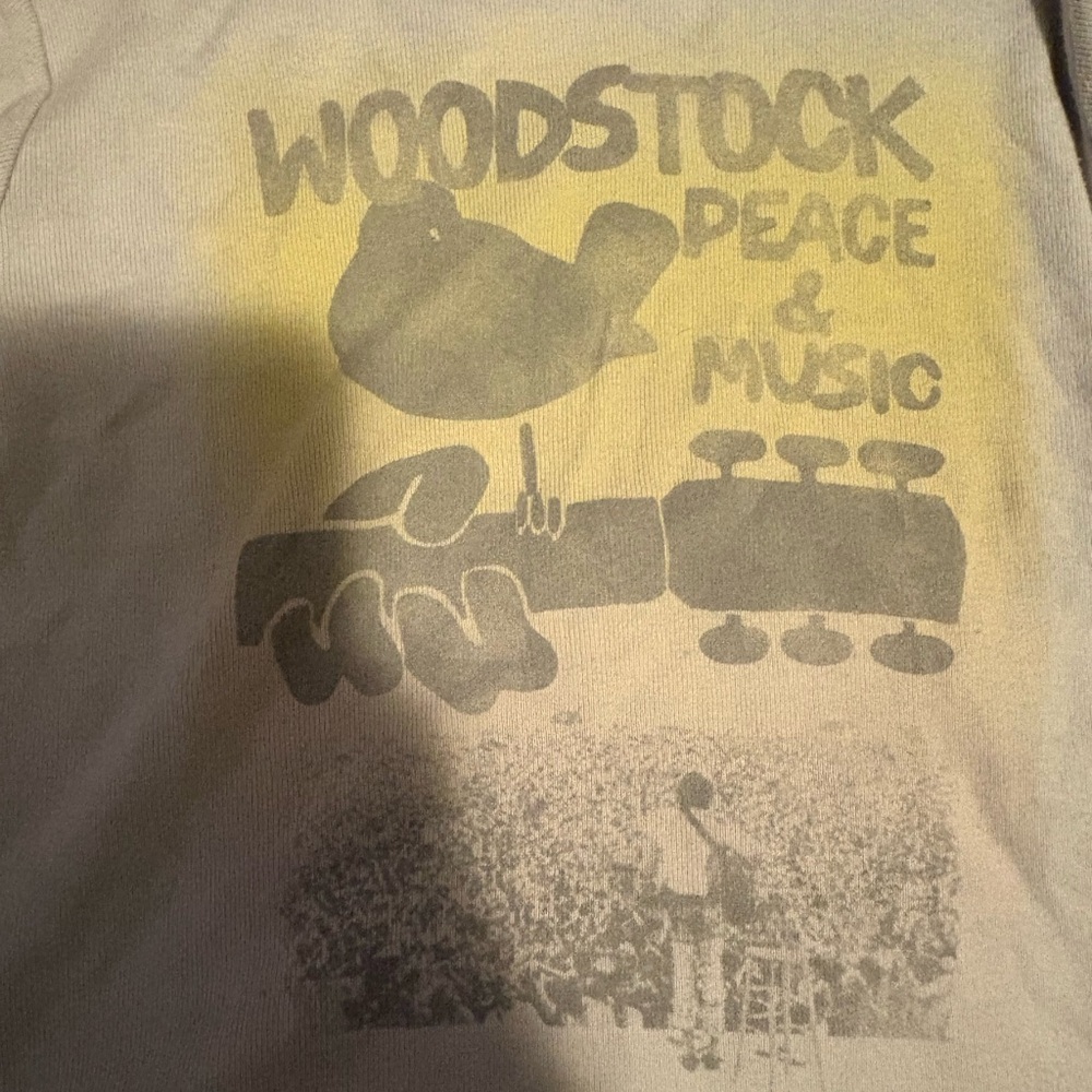Woodstock Graphic Crop Top - Gray